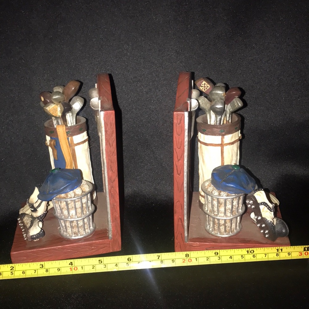 Golf themed bookends